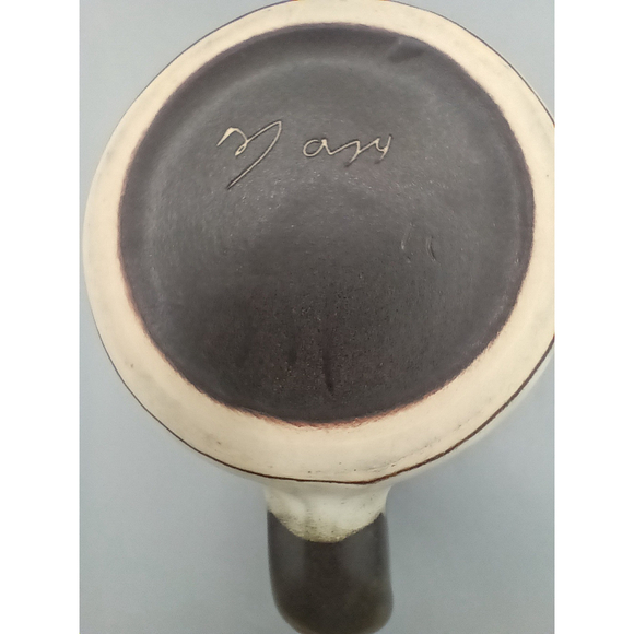 Vintage MARA Mexican Pottery Stoneware Ski Snowboard Winter Mugs Artist Signed - Picture 8 of 10